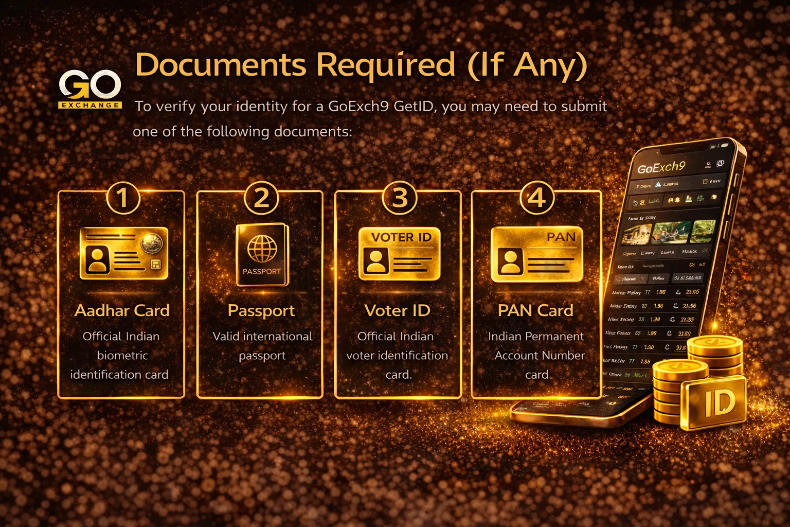 Documents Required for GoExch9 GetID – Verification Guide