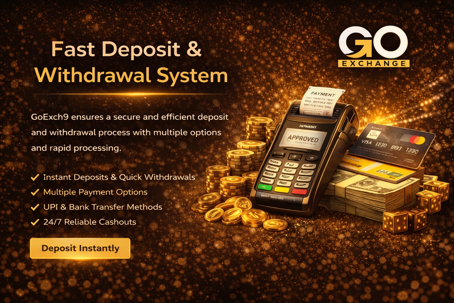 GoExch9 Fast Deposit & Secure Withdrawal Platform