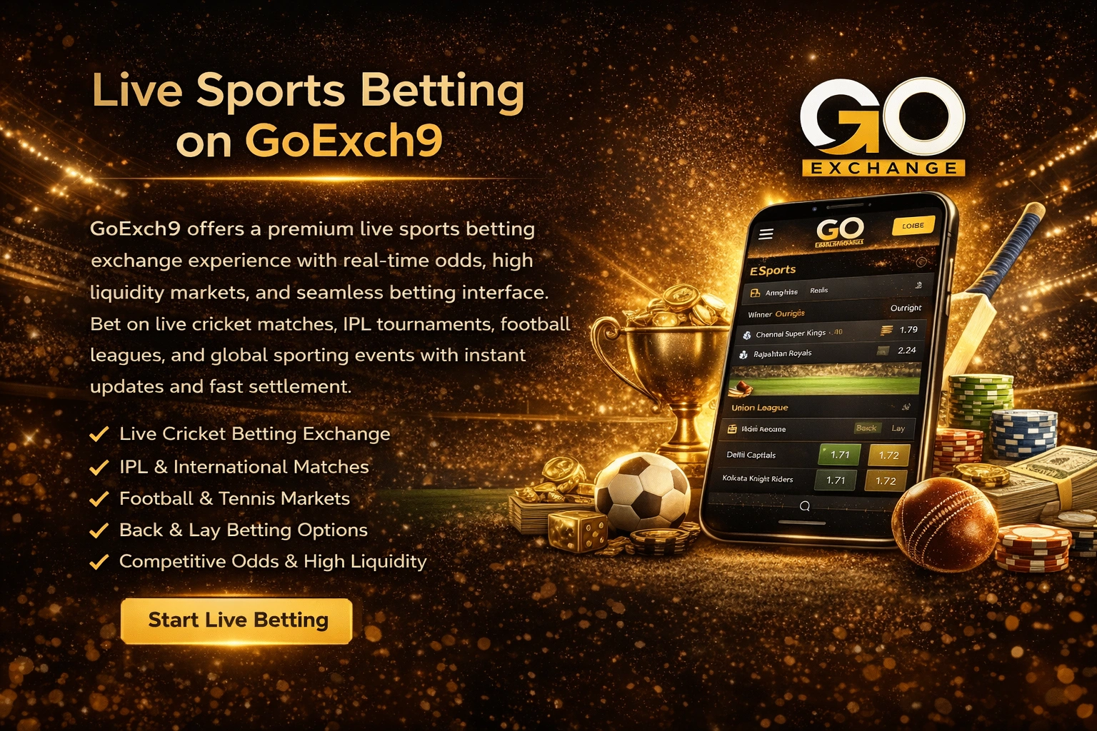 GoExch9 Live Sports Betting Exchange Platform