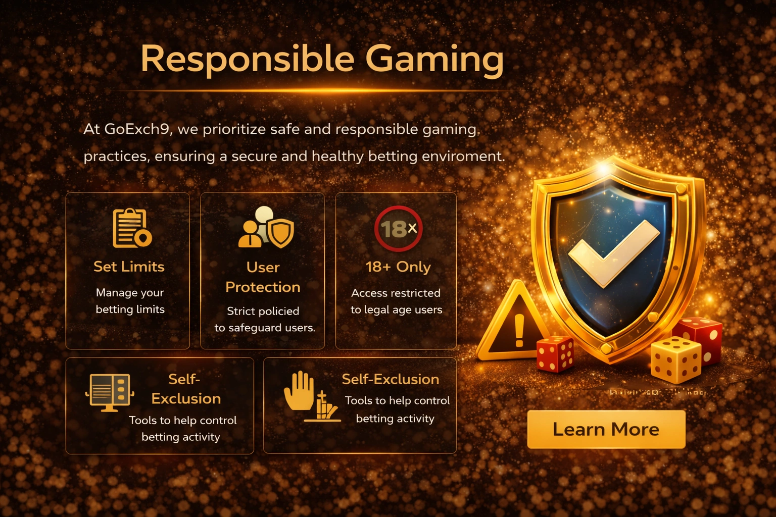 GoExch9 Responsible Gaming – Safe & Secure Betting Platform