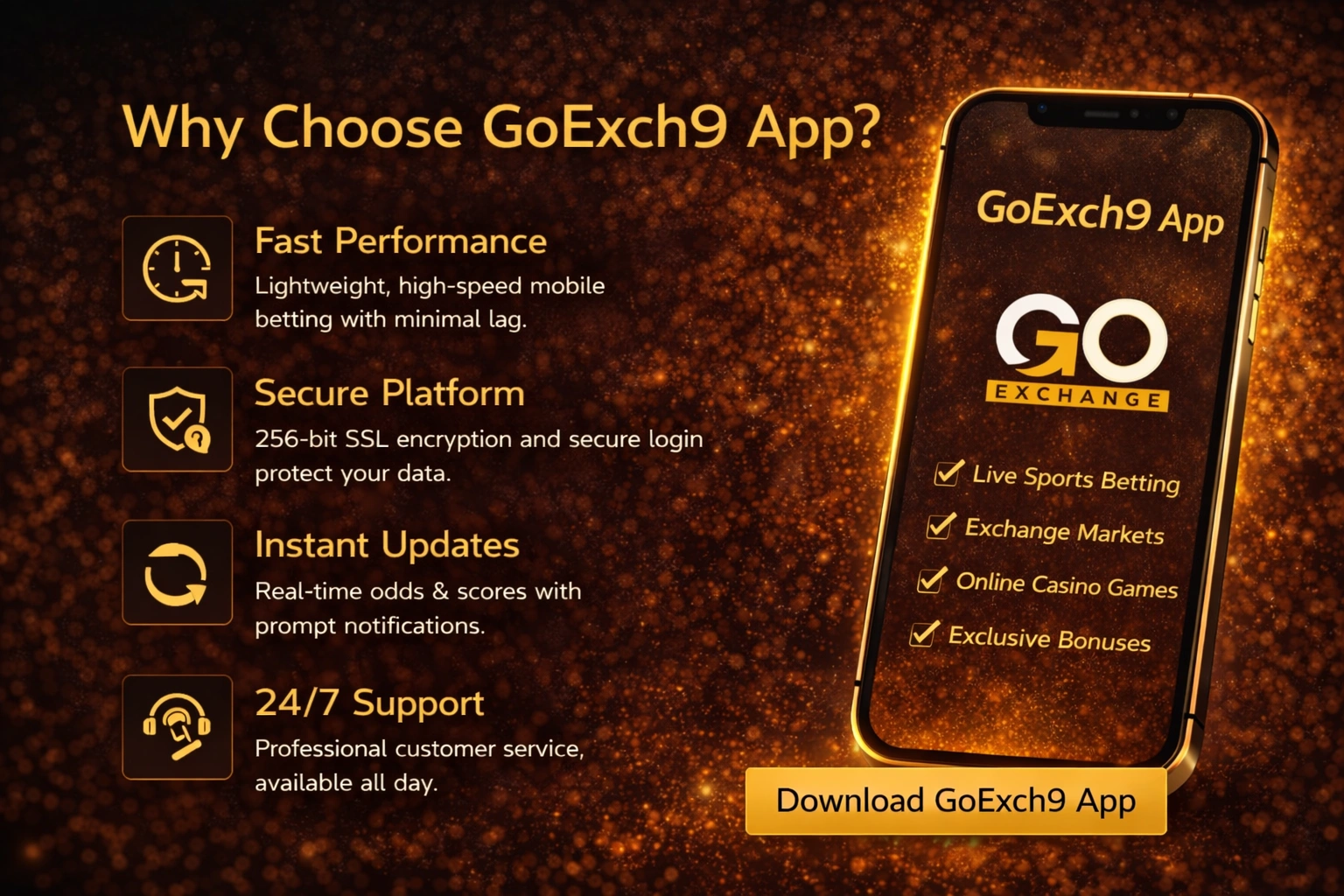 Why Choose GoExch9 App – Fast Secure Mobile Betting